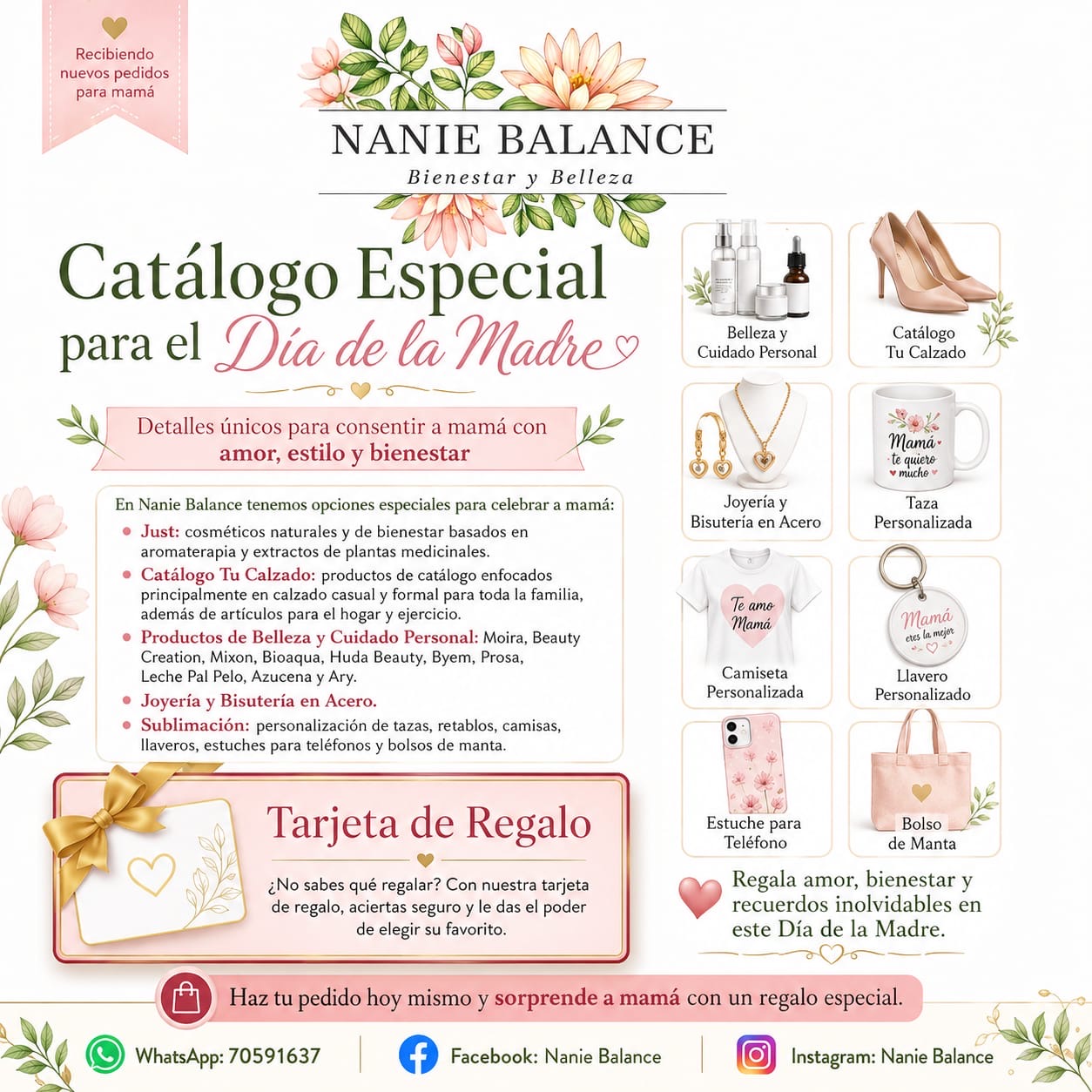 Catálogo especial de productos y regalos para el Día de la Madre