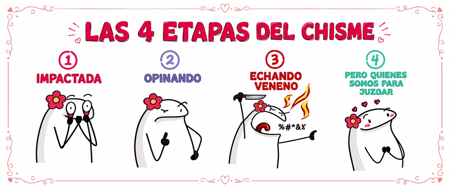 Diseño de las cuatro etapas del chisme para sublimación