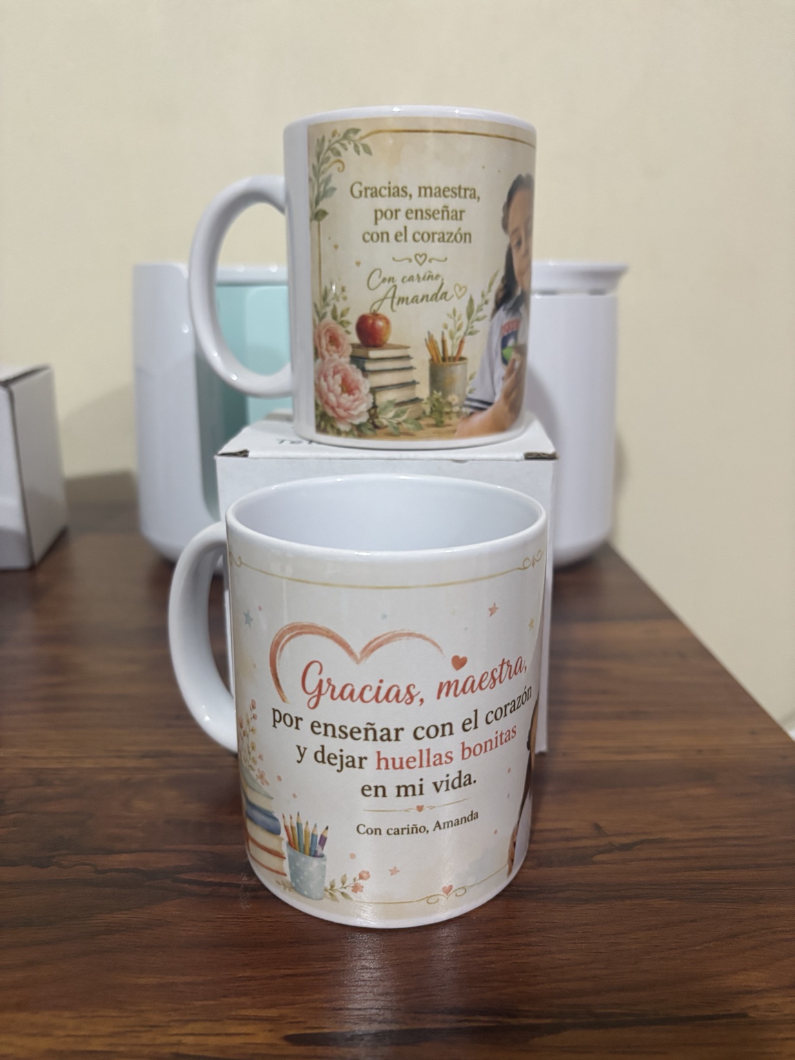 Tazas personalizadas para una maestra