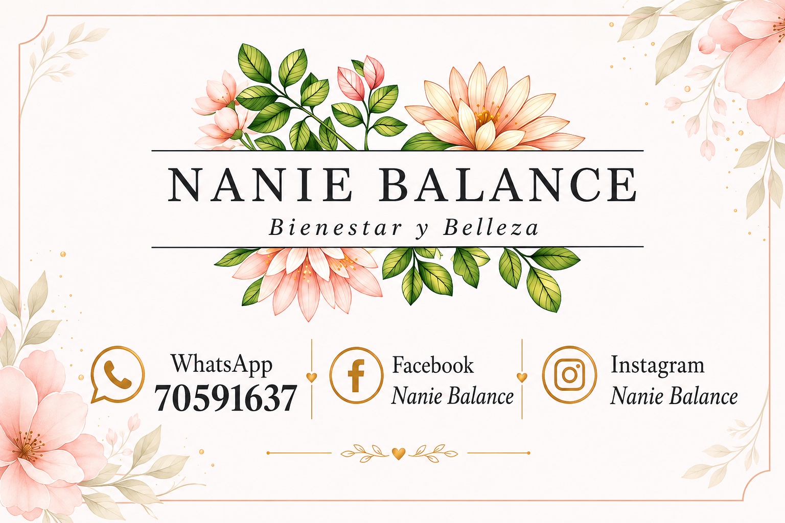Información oficial de contacto de Nanie Balance