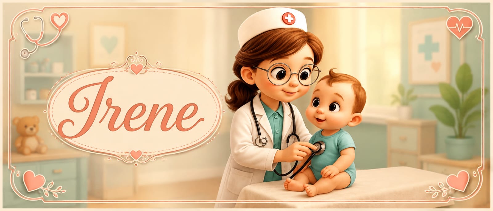 Diseño ilustrado personalizado para una enfermera