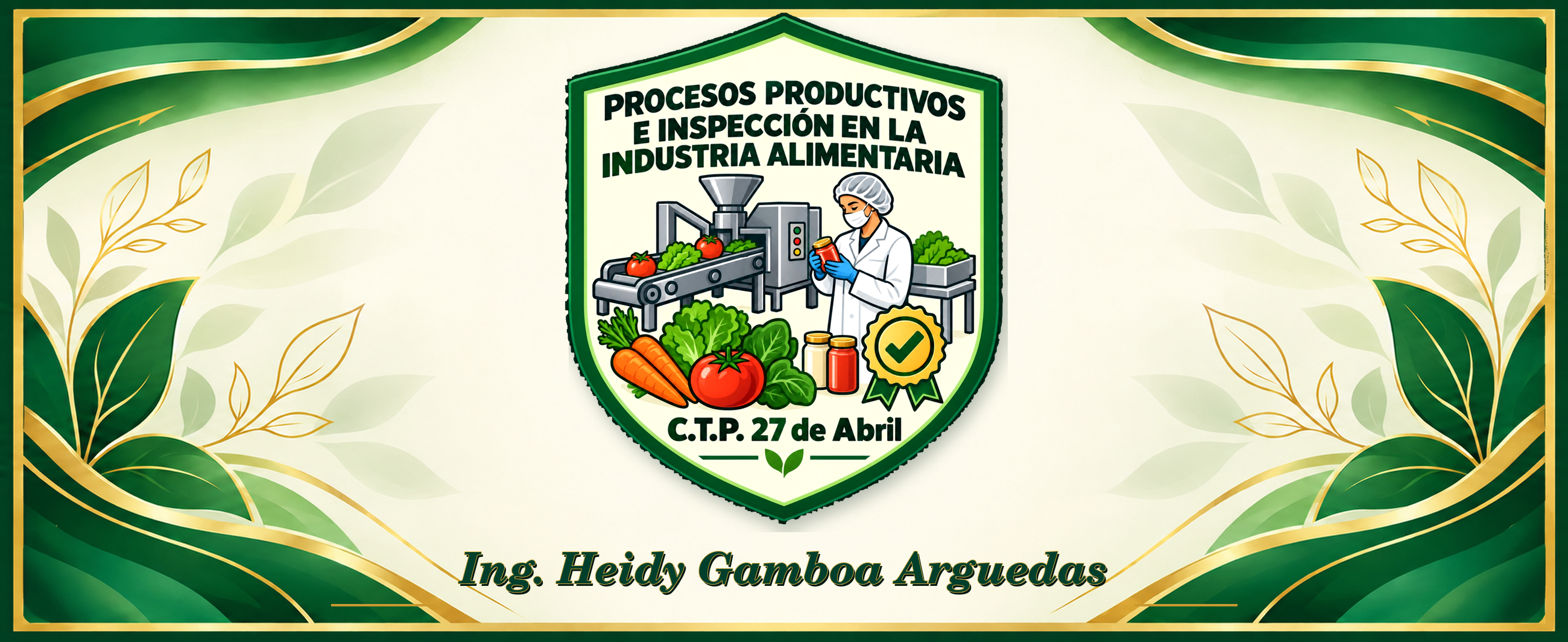 Diseño horizontal completo para sublimación con identidad de procesos productivos e inspección en la industria alimentaria